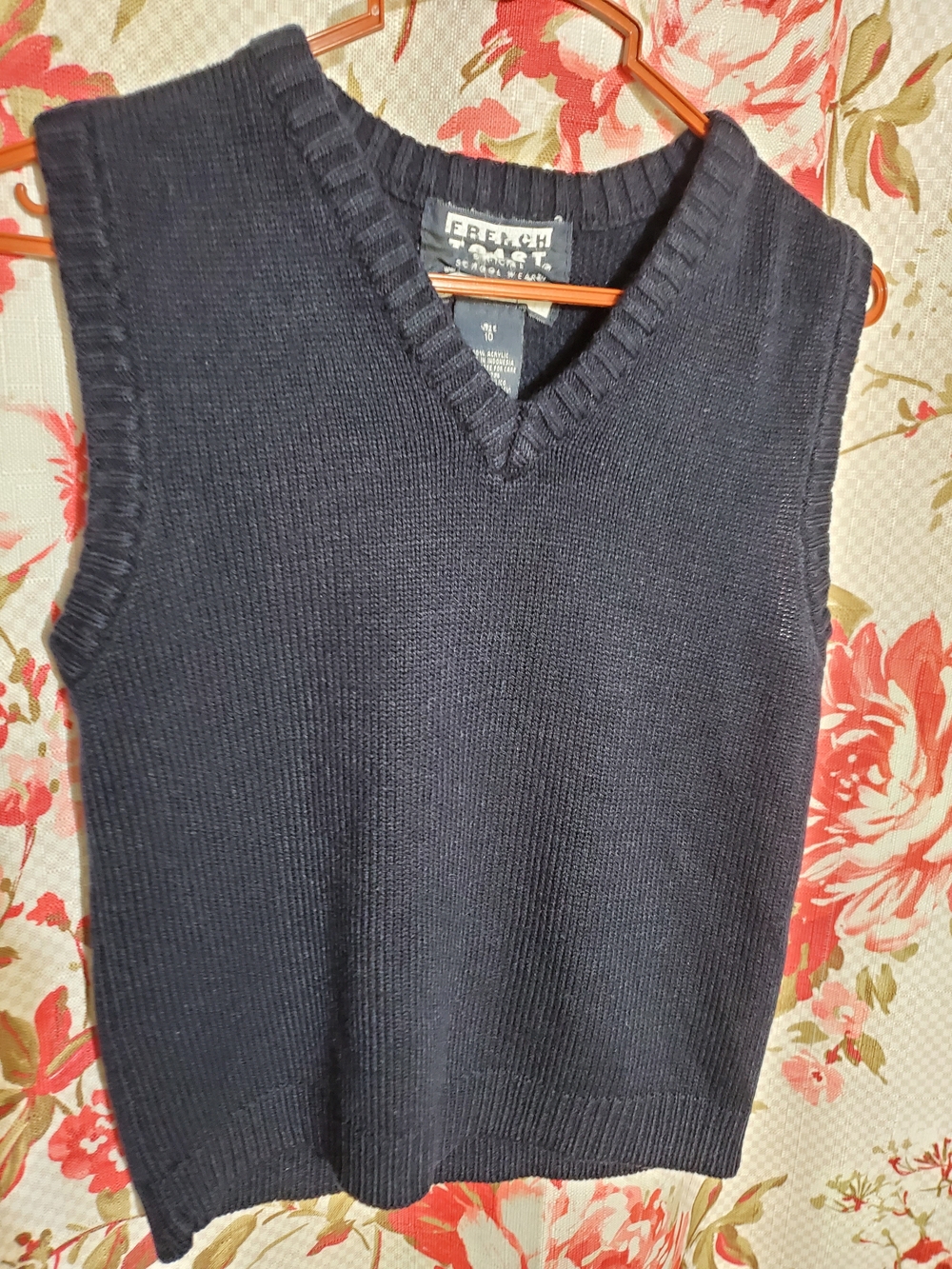 French Toast Kids Navy V-Neck Sweater Vest